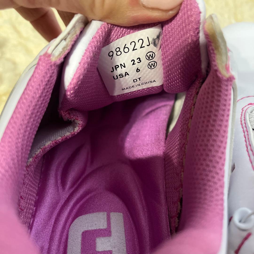 FootJoy ゴルフシューズ 女性用 ホワイト/ピンク - メルカリ