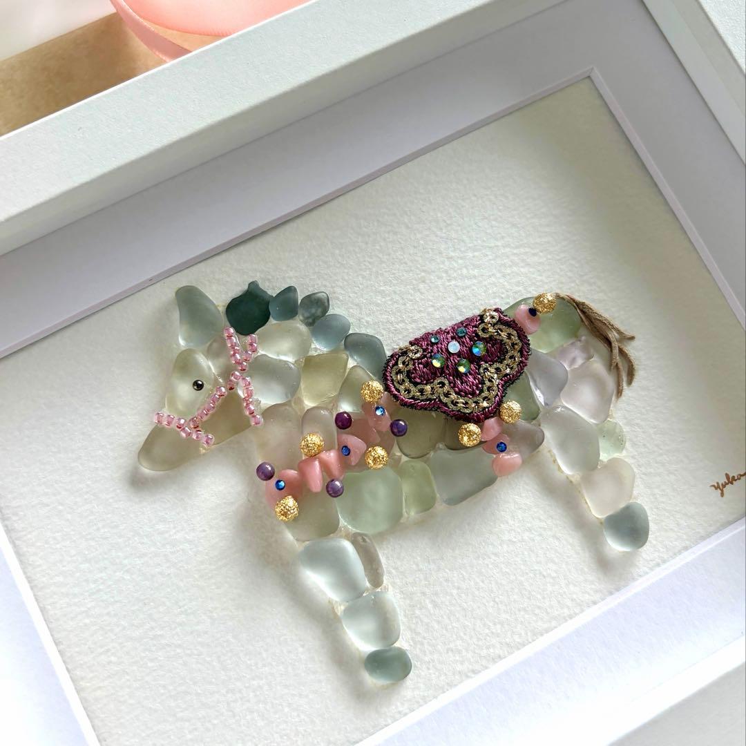 ダーラナホース〜グレー〜　シーグラスアート／馬 ダーラナホース グレー /Grannas/グラナス Lサイズ(高さ 15cm)【北欧