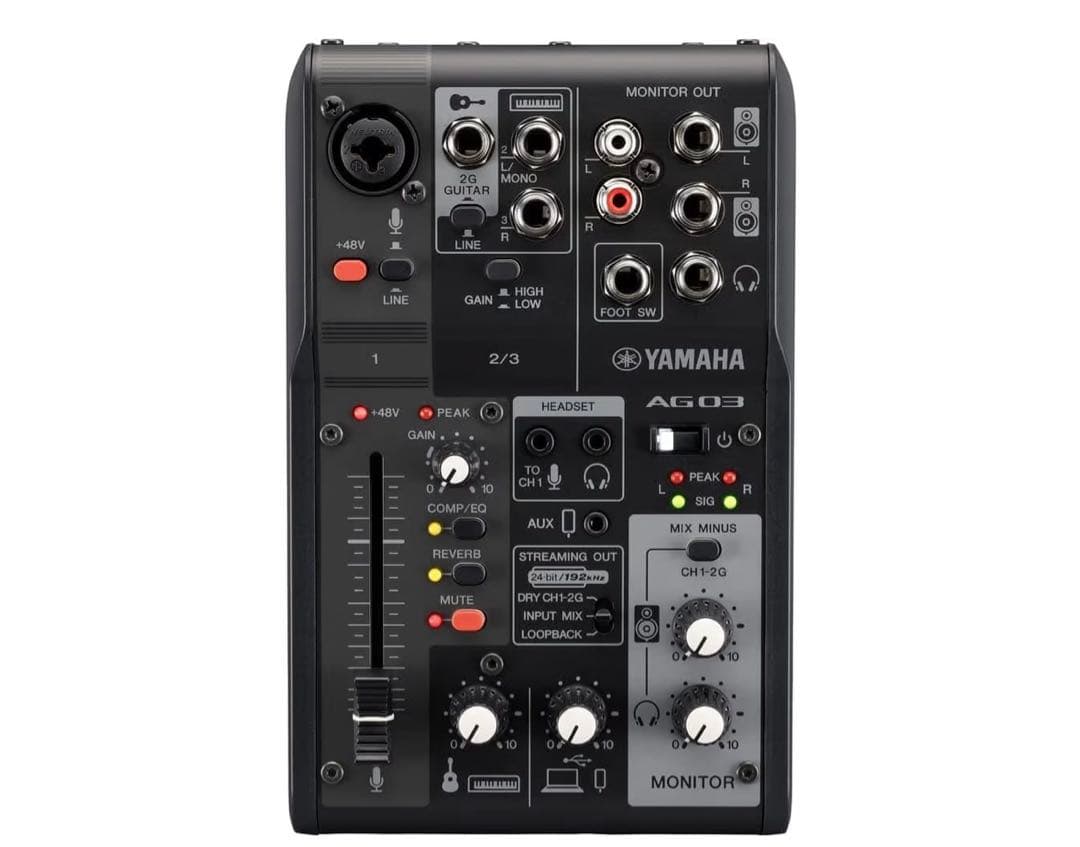【ほぼ未使用品】ヤマハ AG03MK2 ブラック Amazon | ヤマハ AG03MK2 ブラック | DJミキサー | 楽器・音響機器