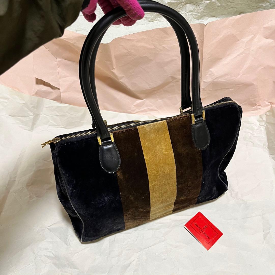 希少】【ロベルタディカメリーノ】 ヴィンテージ トートバッグ ベロア