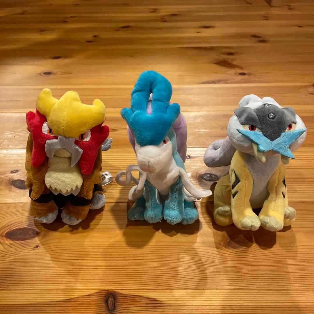 ポケモン ぬいぐるみ エンテイ スイクン ライコウ 3点セット - メルカリ