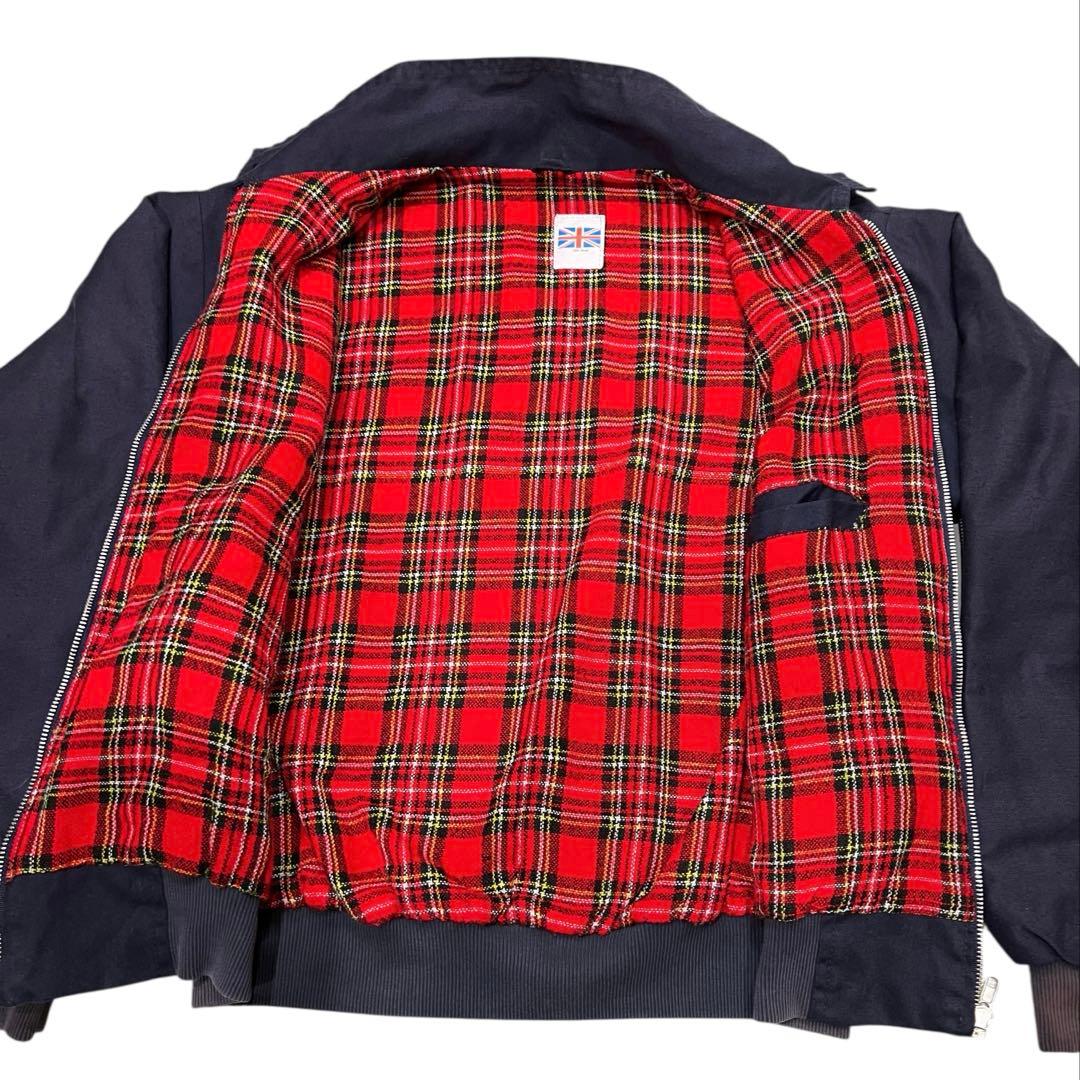 EURO VINTAGE UK製ハリントンジャケット NAVY/タータンチェック - メルカリ