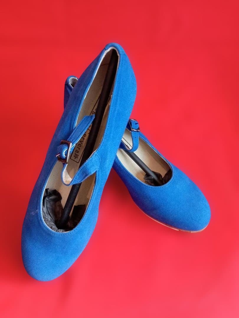 青いスエードフラメンコシューズ 中ヒール 2026年最新】フラメンコシューズ ガジャルドの人気アイテム - メルカリ