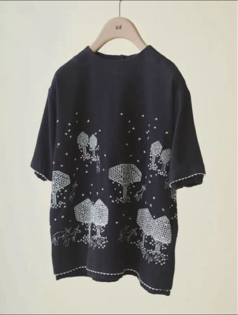 【 美品 】ミナペルホネン mori no hoshi ワンピース 90 mina perhonen mori no hoshi シャツワンピース - ミナペルホネン正規