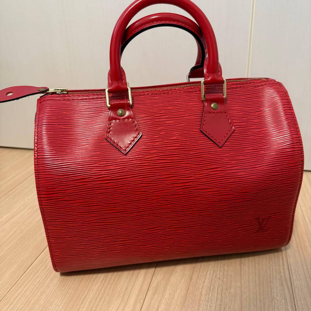 【美品】ルイヴィトン エピ スピーディ25 赤 レッド ハンドバッグ