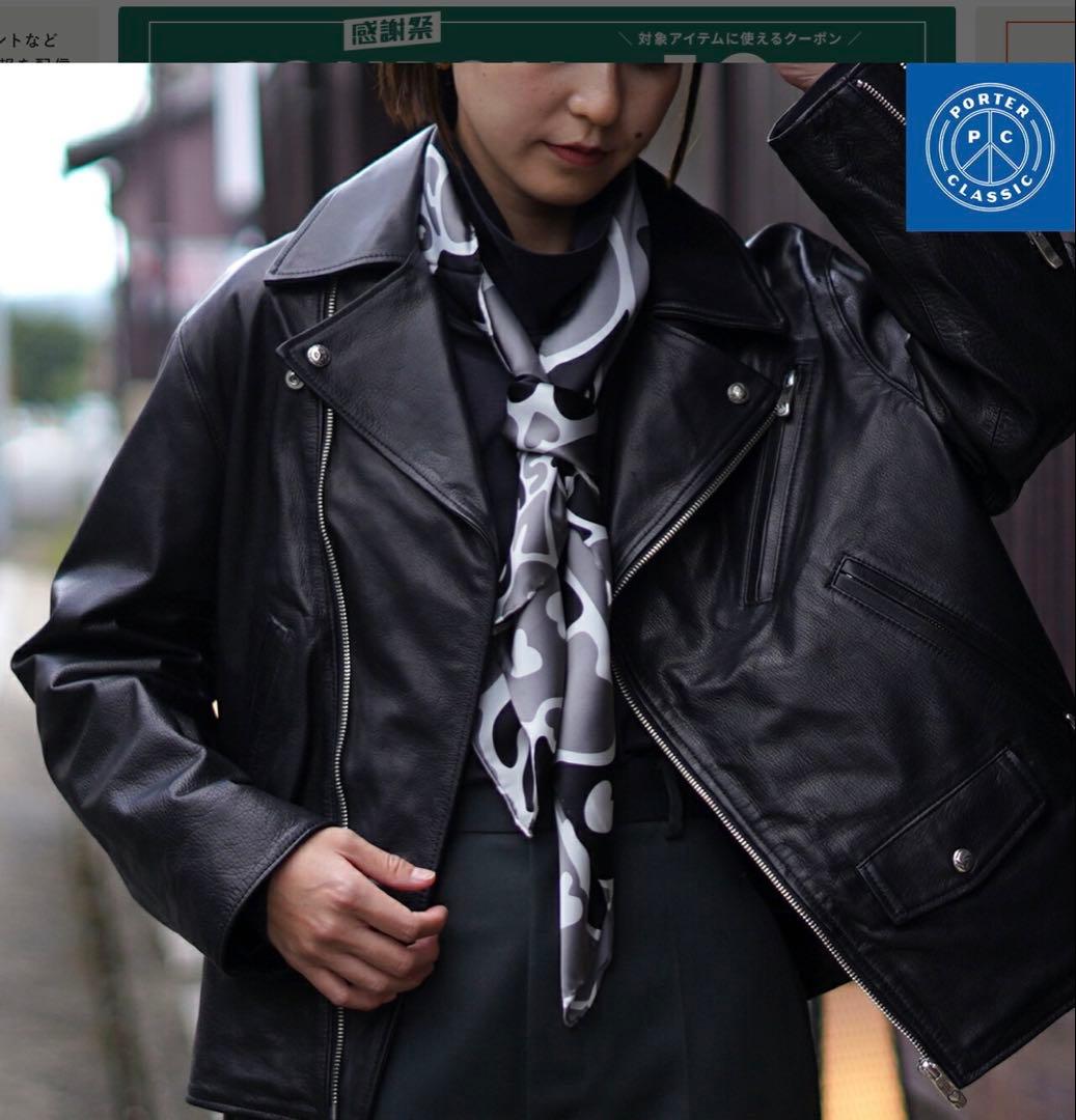 PORTER CLASSIC SILK SCARF(GRAY(LOVE)) - メルカリ