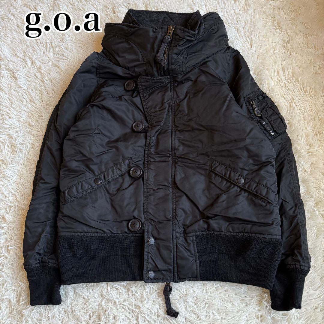 希少 g.o.a ゴア ミリタリー ボンバージャケット 中綿入り 2 黒 廃盤