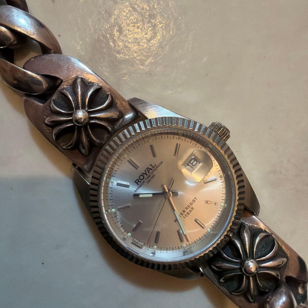 み*様 クロムハーツ風シルバーチェーン時計 楽天市場】クロムハーツ（腕時計）の通販