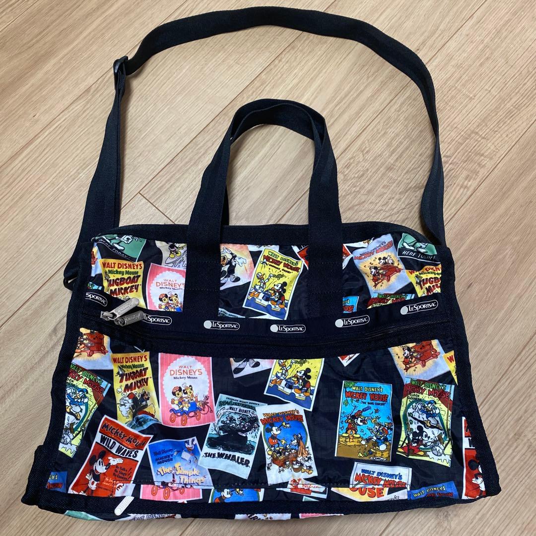 レスポートサック　ミッキー柄　ボストン