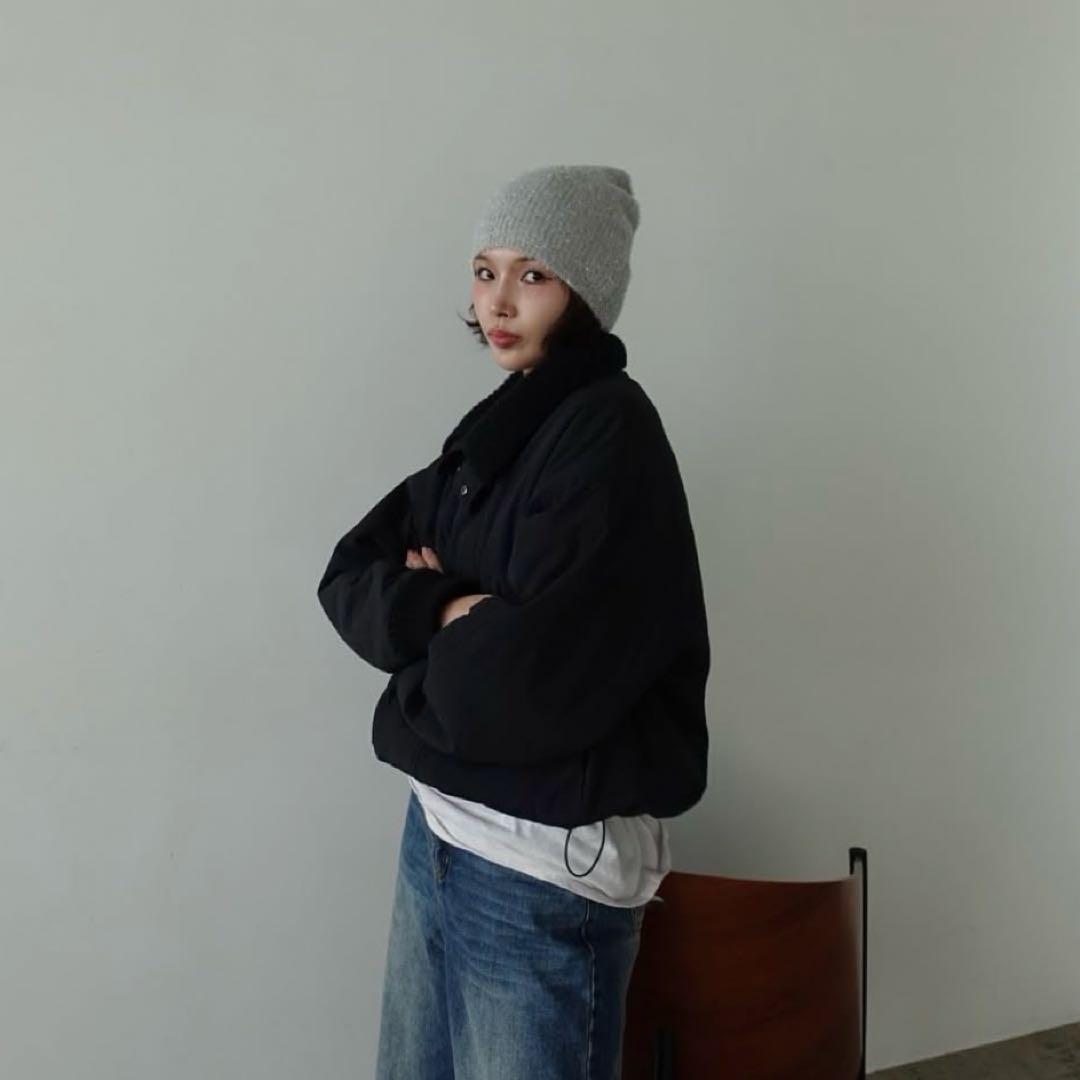 値下げ中】callautia × yayoi リブニットカラー中綿ジャケット - メルカリ