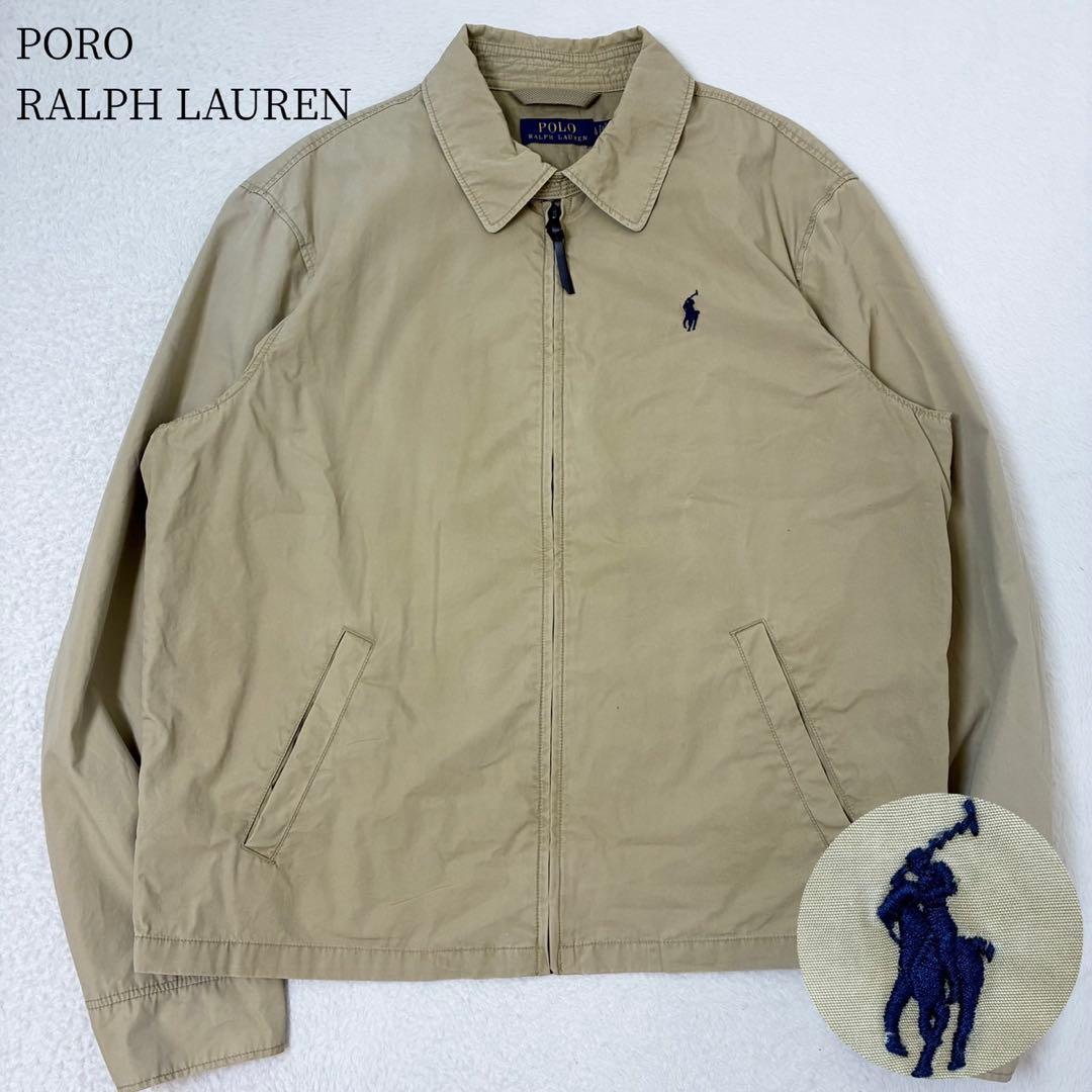 ポロラルフローレン　スウィングトップ　ベージュ　ポニー刺繍　Lサイズ　背抜き