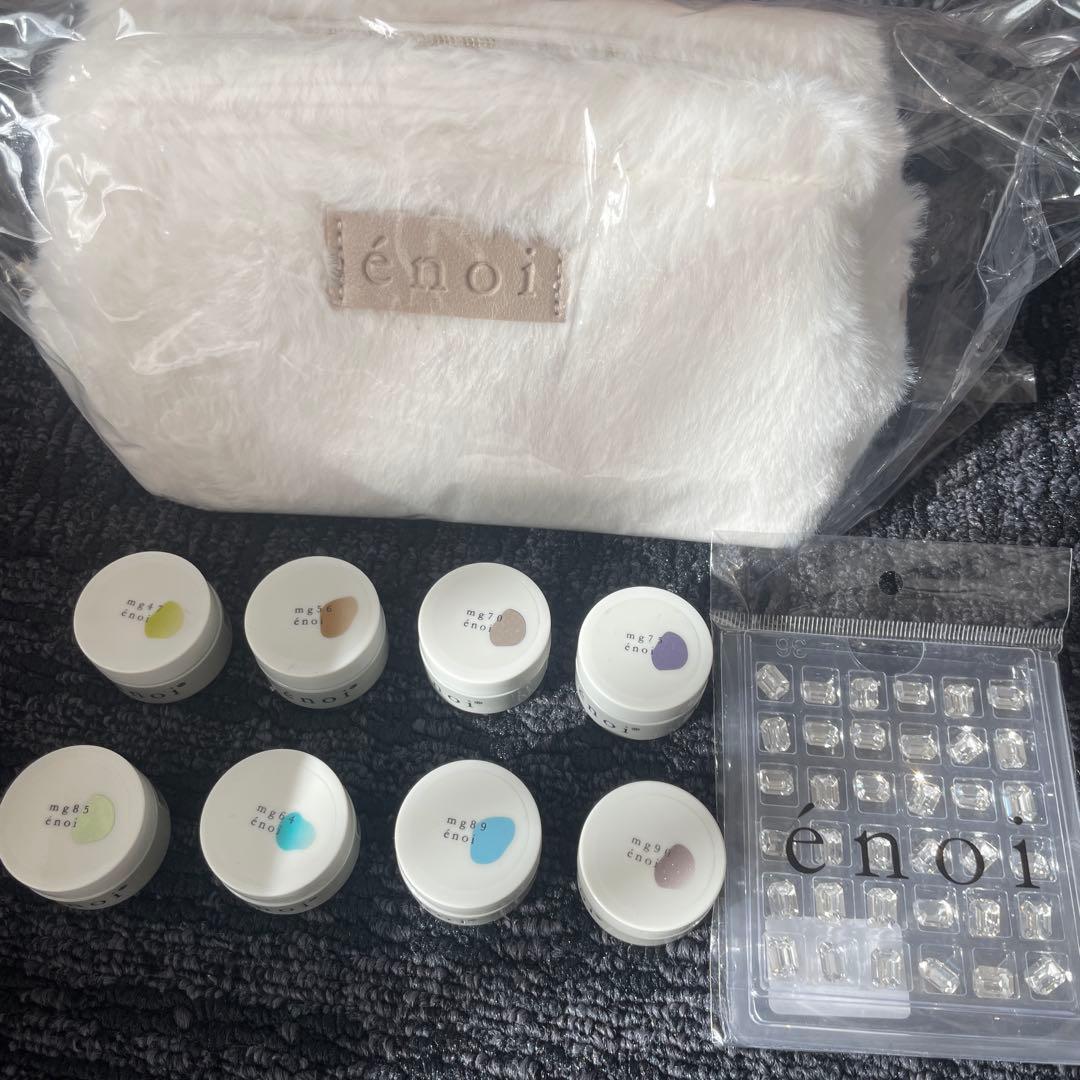 énoi マグネットカラー8個セットとストーンとポーチ