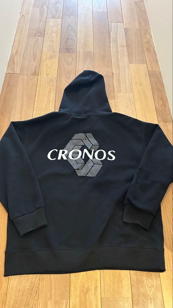 CRONOS フード付きパーカー 黒 - メルカリ