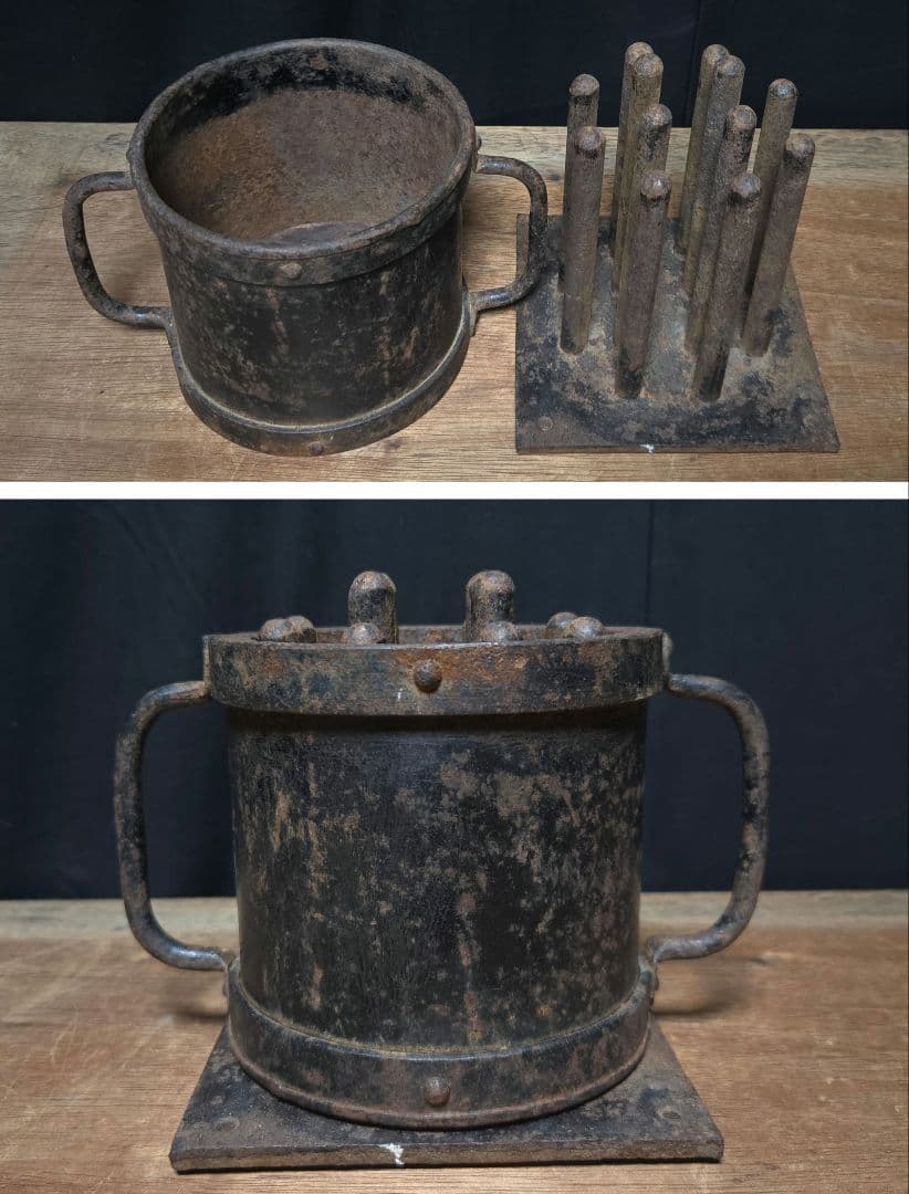 限定特価　レア物珍品鉄製の練炭製成古道具オブジェ　インテリア　コレクション 2025.10.10【本日open】 小さなモノ入荷して〼 大分市賀来9-1 #古道具