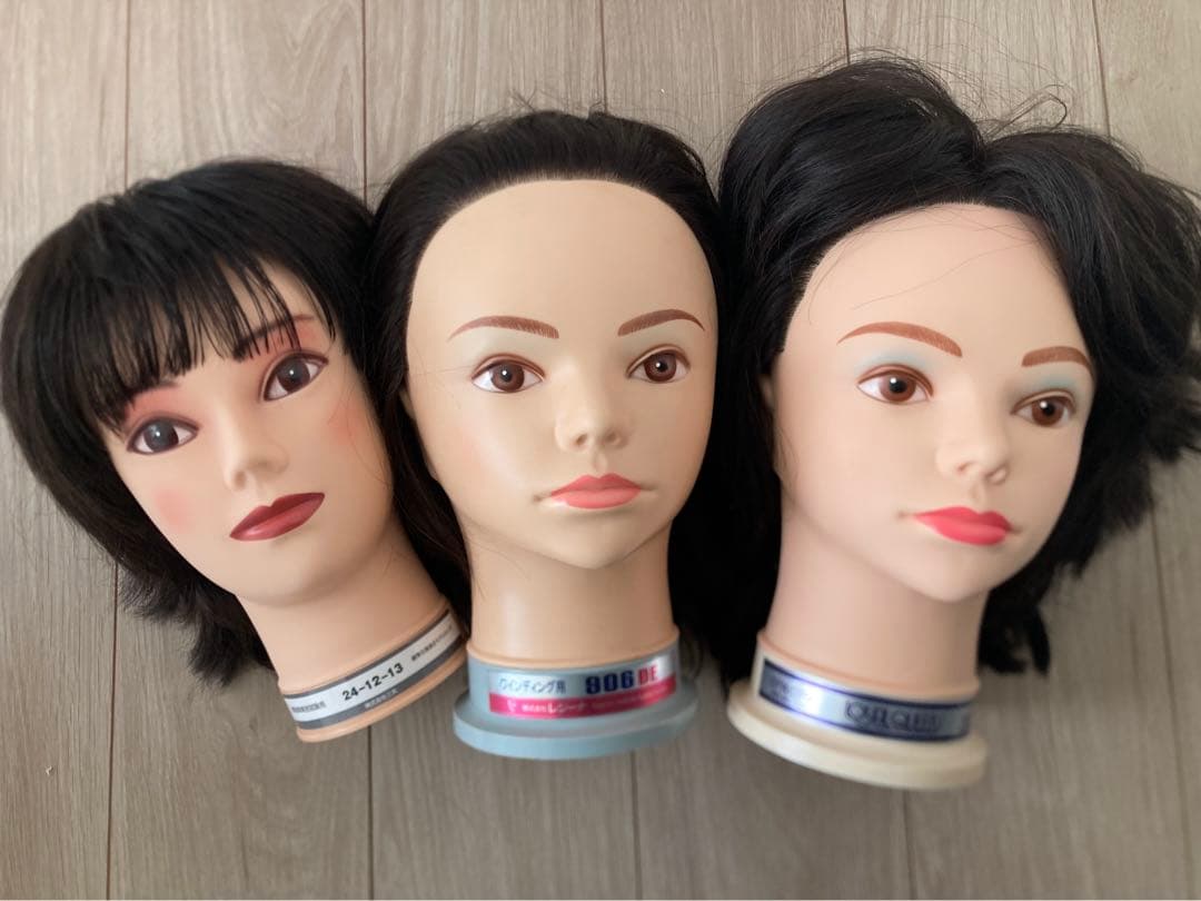 ワインディング2体＋使用済カットウィッグ