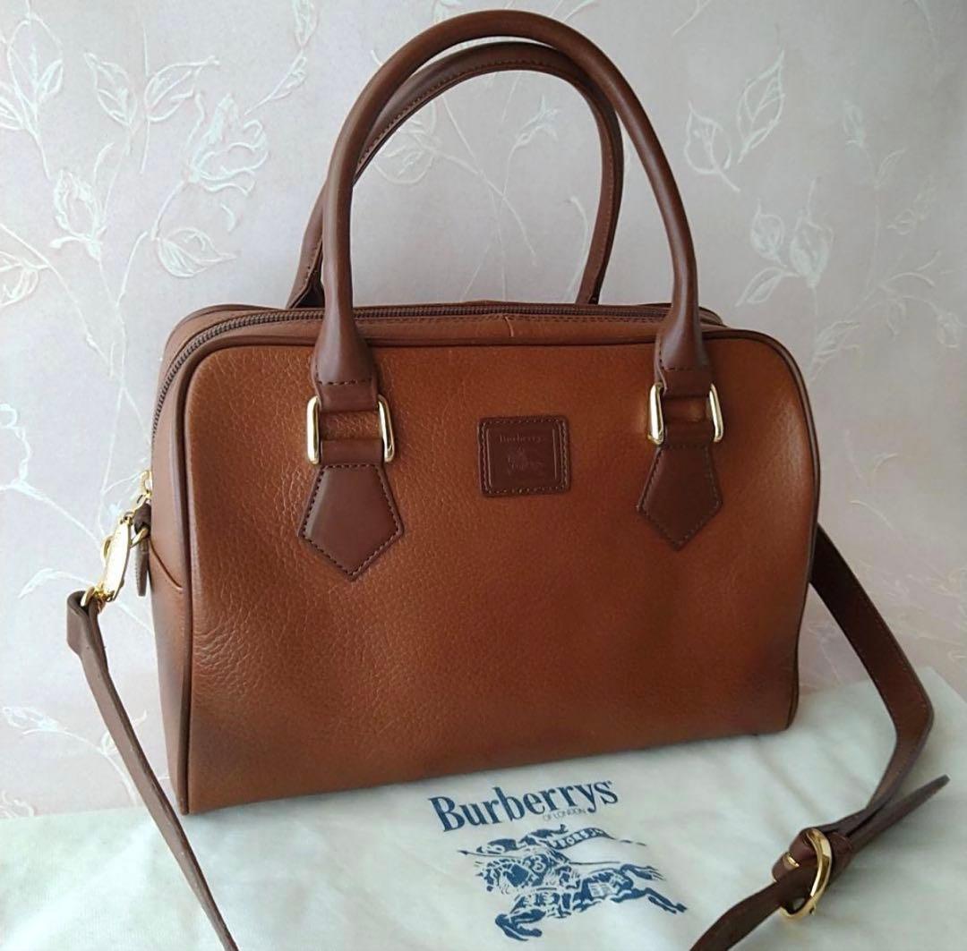 値下げ☆バーバリーミニボストンバッグ ショルダー ノバチェック レザー ブラウン Burberry バーバリー ミニボストンバッグ ノバチェック ブラウン