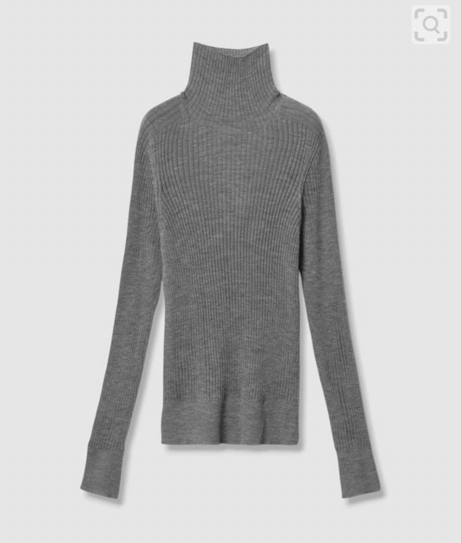 ANAYI アナイ　シアーウールハイネック プルオーバー　チャコールグレー　M シアーウールハイネック プルオーバー|ANAYI OFFICIAL ONLINE STORE