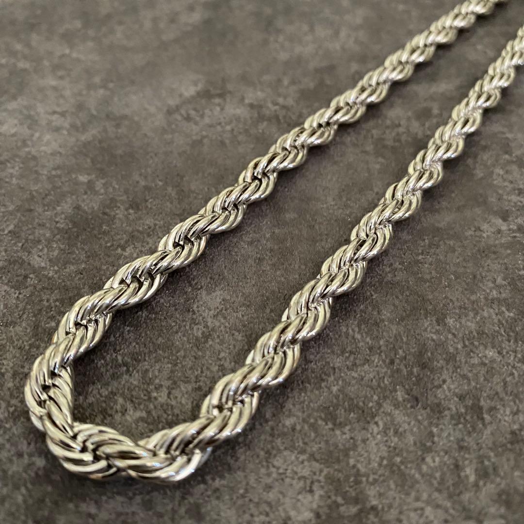 メキシカンジュエリー シルバー925 ロープチェーン ネックレス ヴィンテージ