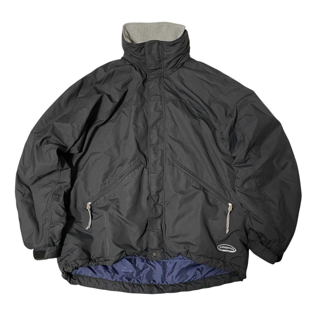 01年 patagonia フュージョンジャケット ブラック　L オーバルロゴ