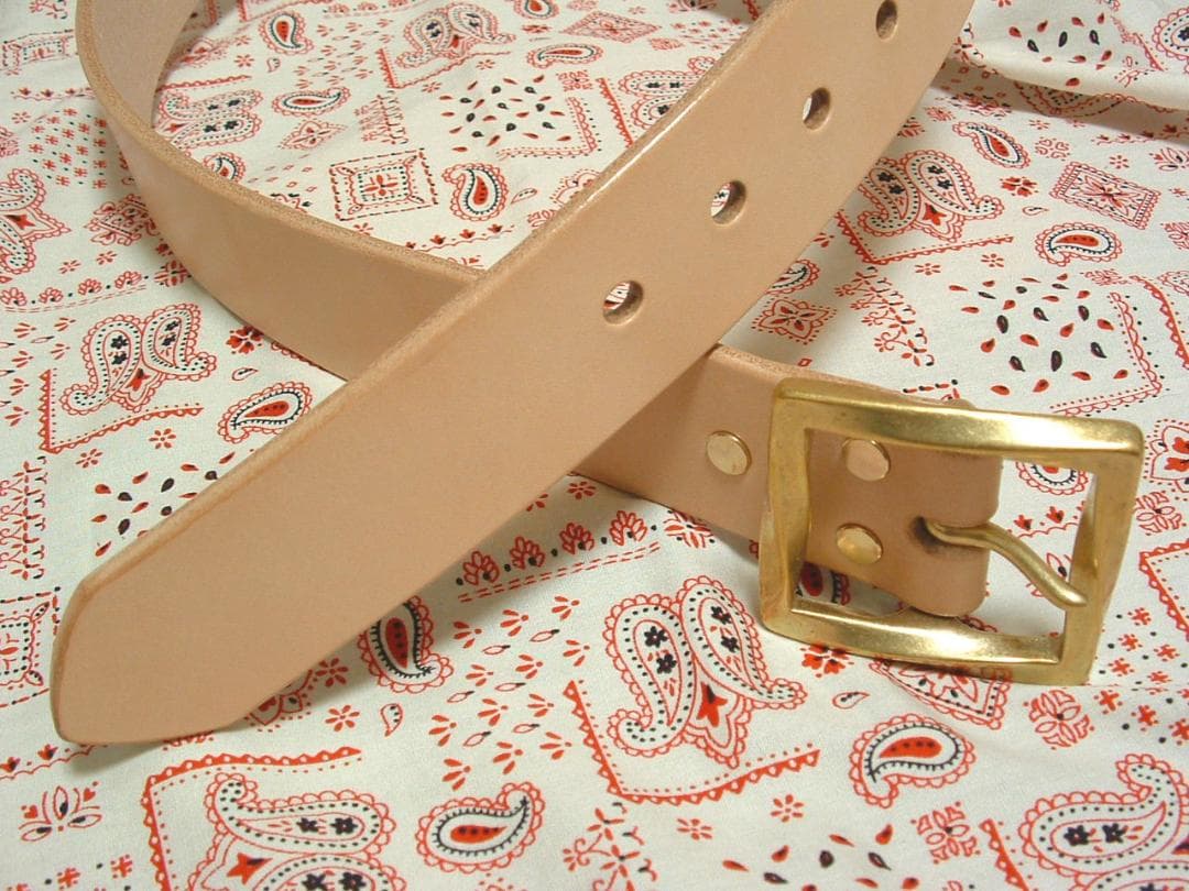 yoshi　超極厚ベルト7ミリ厚35ミリ幅ヌメ革ベルトG20バックル