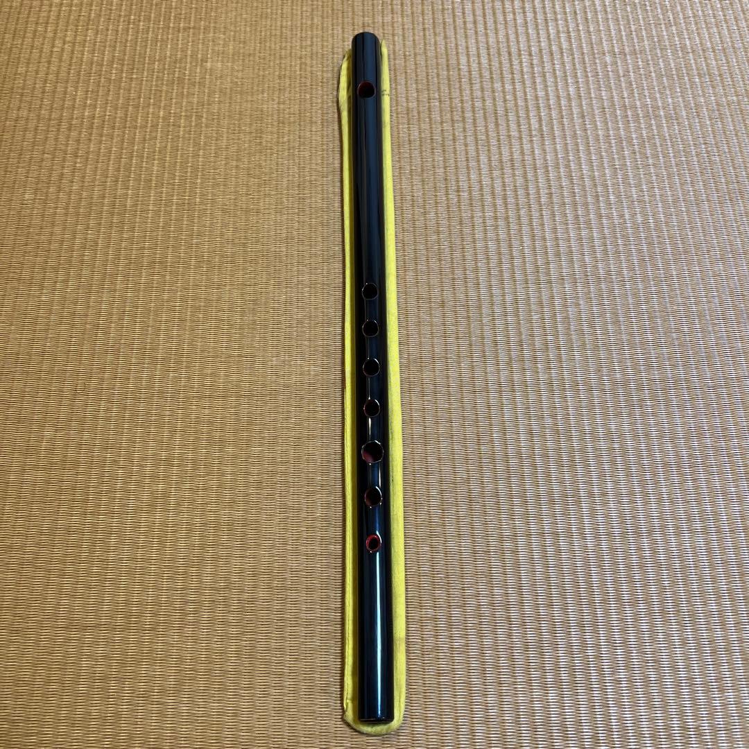篠笛丸山 ７本調子 唄用（ドレミ調） 黒漆 ※専用笛袋付
