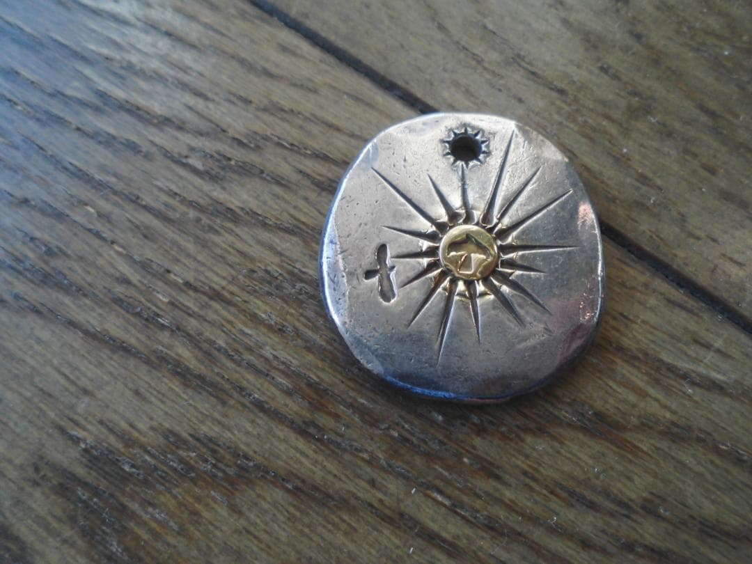 シルバー 星形 メダル ネックレス スター ネックレス ペンダント ペンダントトップ シルバー 星 ポップ