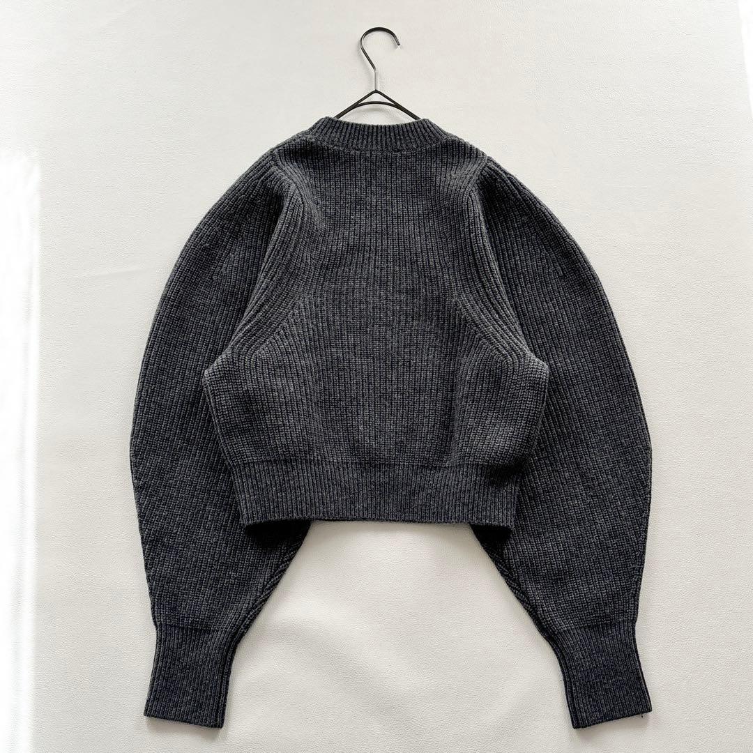 02482 エンフォルド バルーンスリーブ 長袖 ニット グレー 38 - メルカリ