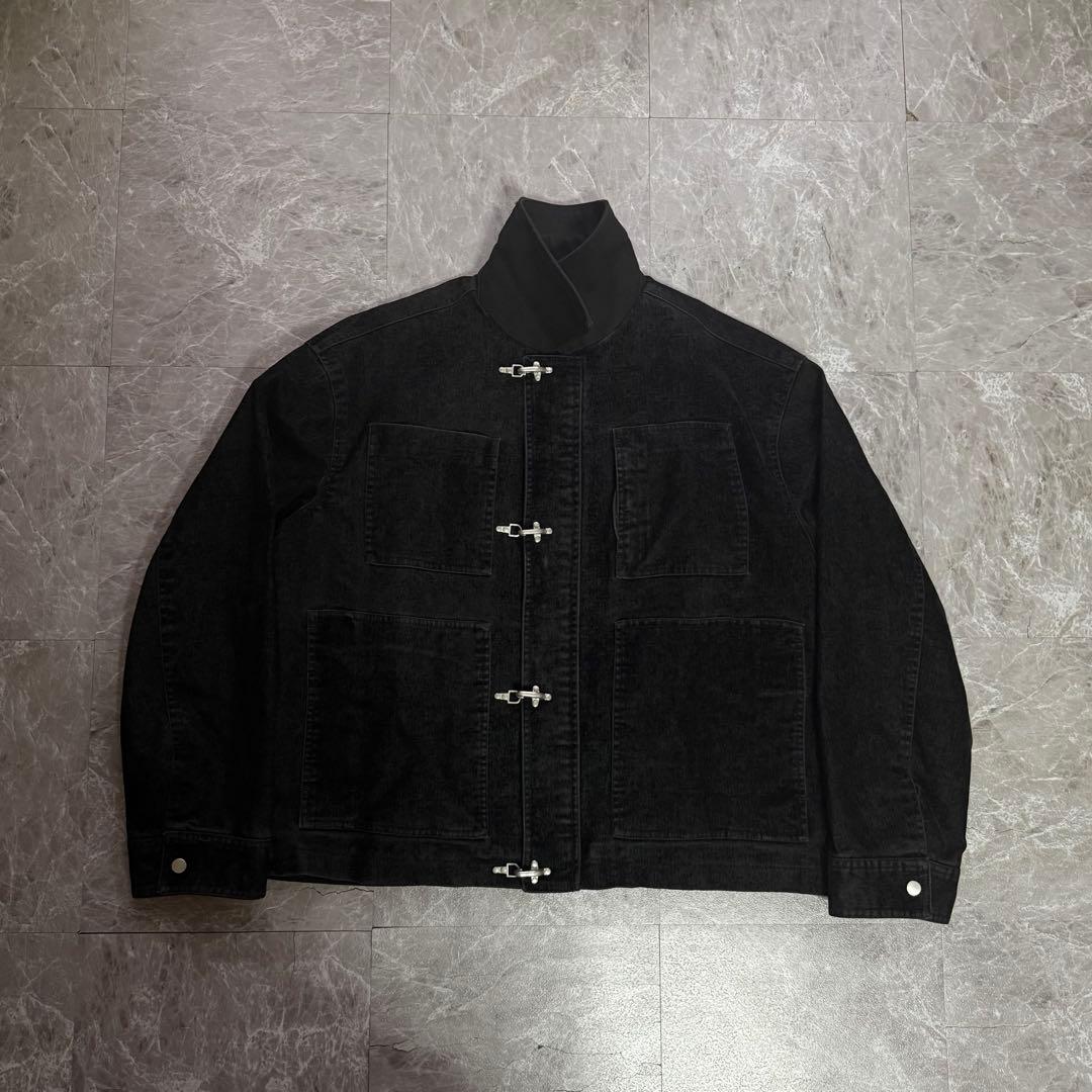 ZARA ベルベット ファイヤーマンジャケット ブラック - メルカリ