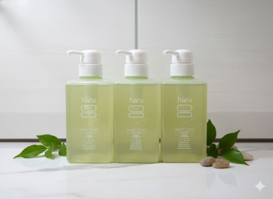 シャンプー haru ハル ノンシリコン グリーン 3本 セット 新品未使用 haru（ハル） シャンプー 100％天然由来kurokamiスカルプ（グリーン