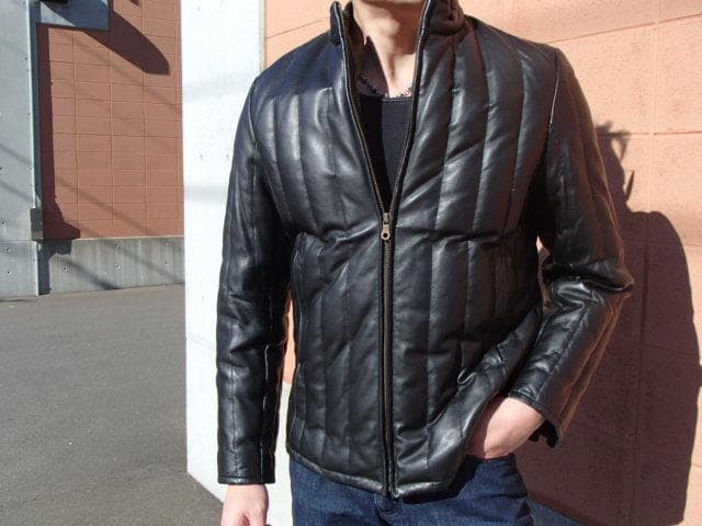 COMME CA DU MODE MEN ラム本革 ダウンジャケット