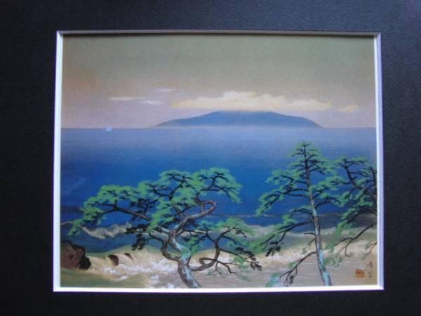 児玉希望、【大島】、希少な大判額装用画集より、美品、日本人画家、新品額装付