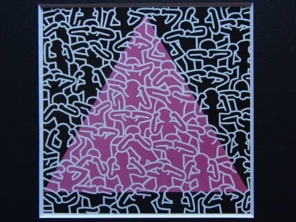 Keith Haring、Silence=Death、希少画集画、新品額装付