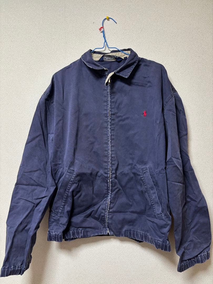 ポロ ネイビー ジップアップジャンパー