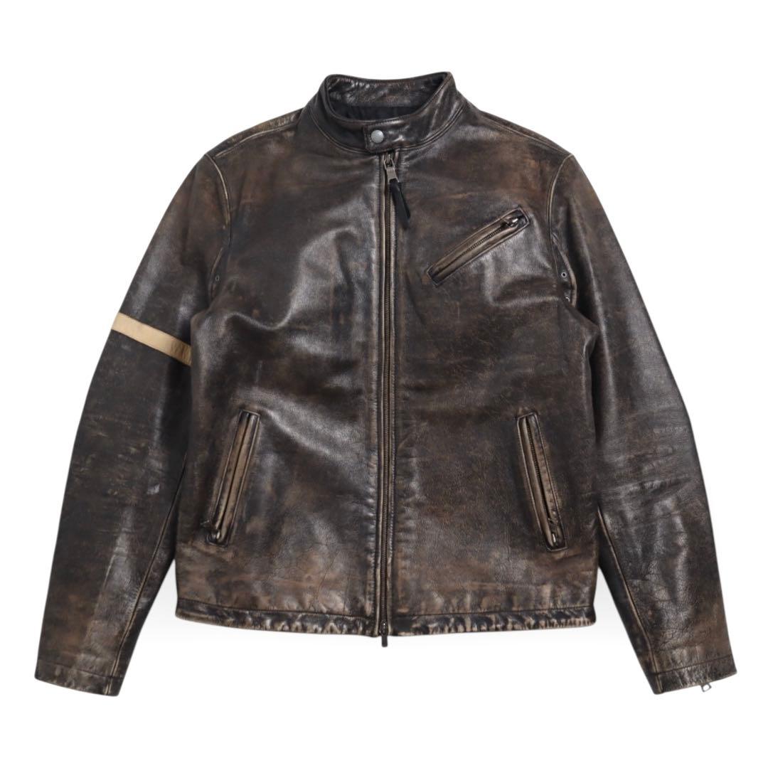 BANANA REPUBLIC vintage加工 ライダース レザージャケット BANANA REPUBLIC vintage加工 ライダース レザージャケット - メルカリ
