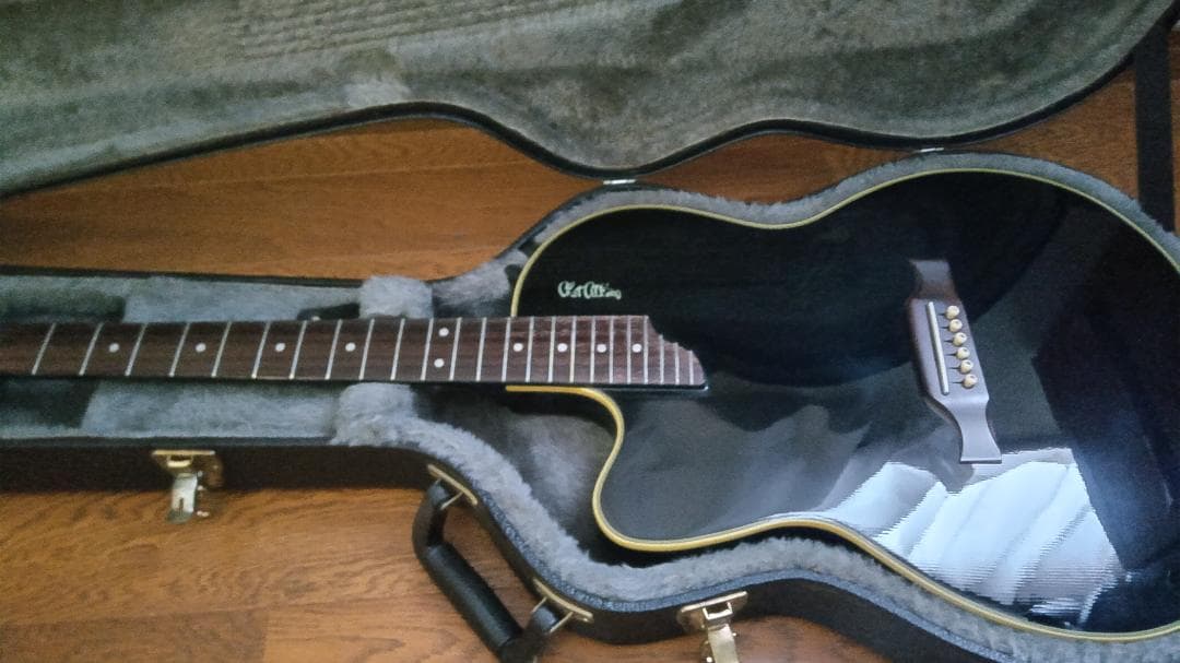 Epiphone Chetatkins SST Studio レフティ エレアコ Yahoo!オークション - 希少名器 Epiphone Chet Atkins SST Studio Blac