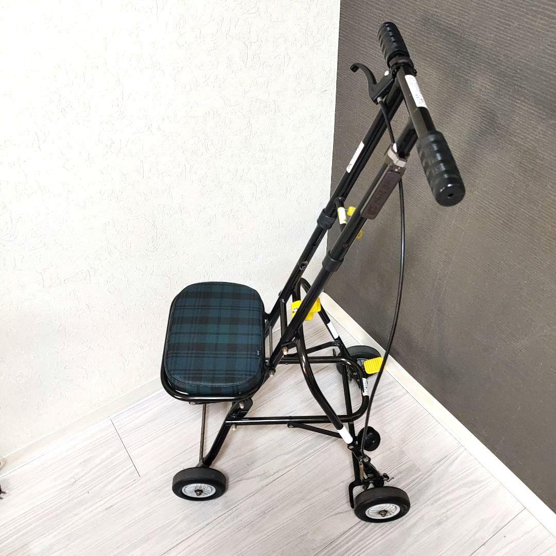 折りたたみシルバーカー ブラック/チェック柄 - メルカリ
