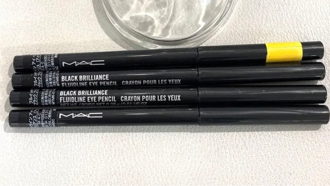 廃盤　マック　フルイッドラインアイペンシル3本　ブラック　ウォータープルーフ