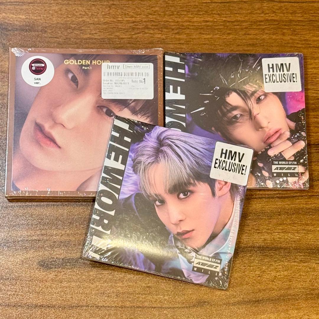 K-POP・アジア ateez outlaw will golden hour UK HMV set