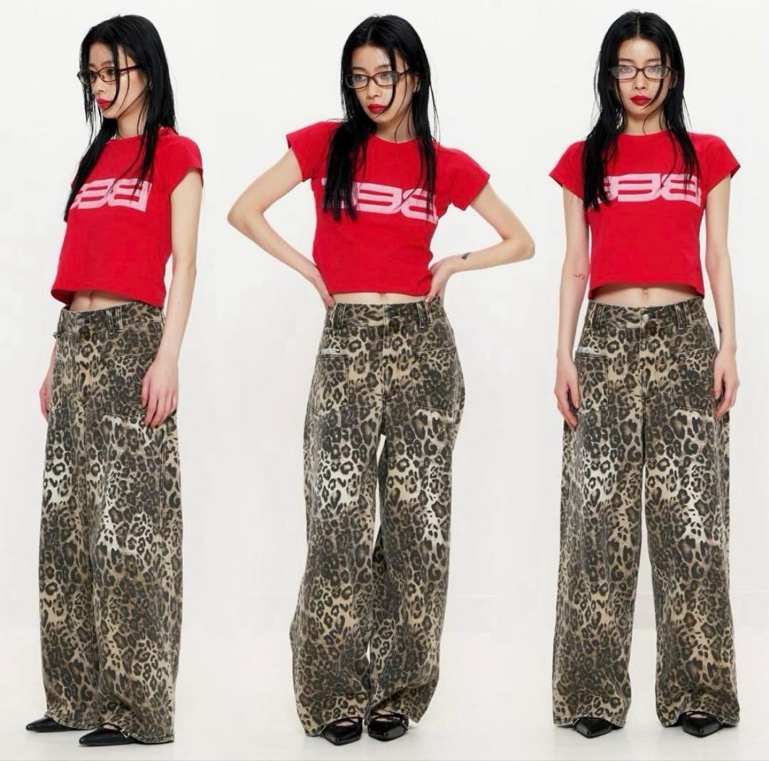 【新品】 BEEDEN レオパードデニム　S