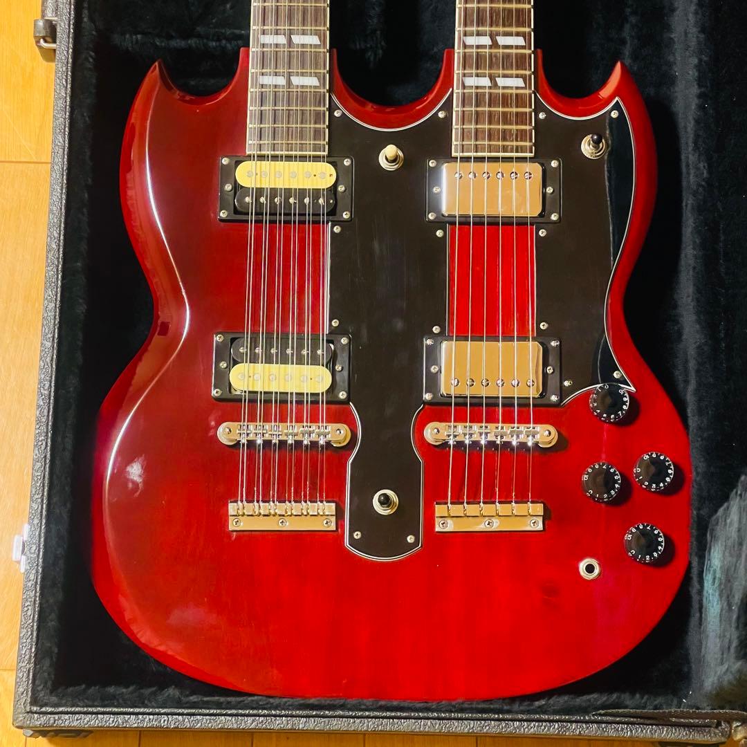 美品・希少】mavis ダブルネックギター 専用ハードケース付 - メルカリ