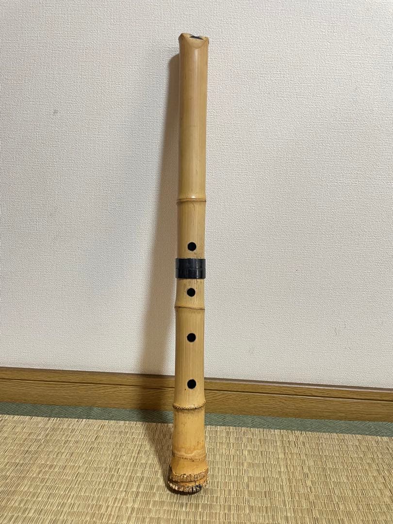 尺八本体 竹製 5穴 星型