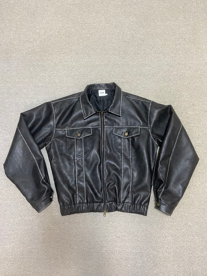 WISH FOR EVER レザージャケット ブラック M - メルカリ