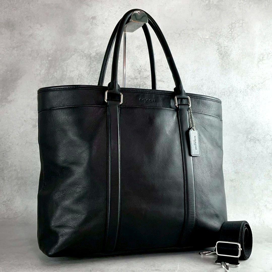 極美品 コーチ メトロポリタン 2way トートバッグ ビジネス レザー 黒 極美品 コーチ メトロポリタン 2way トートバッグ ビジネス レザー 黒