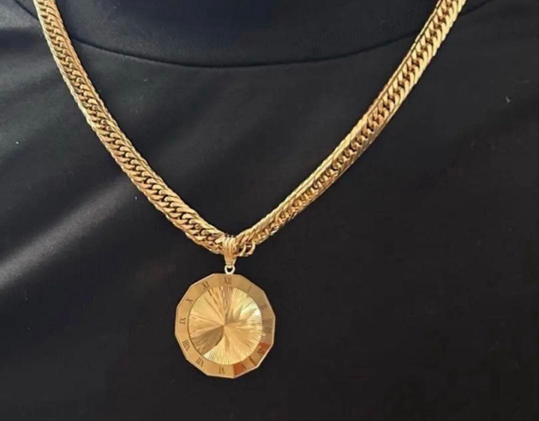 k18 ネックレストップ　ペンダントトップ　喜平　ガラス付き　新品　即日発送