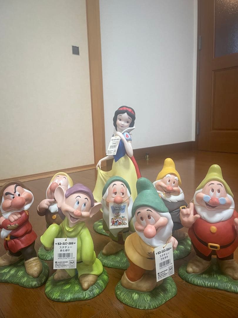 【希少】白雪姫 38cm7人の小人加藤工芸陶器置物 ガーデンオーナメント 希少】 白雪姫 7人の小人 加藤工芸 陶器 置物 ガーデンオーナメント