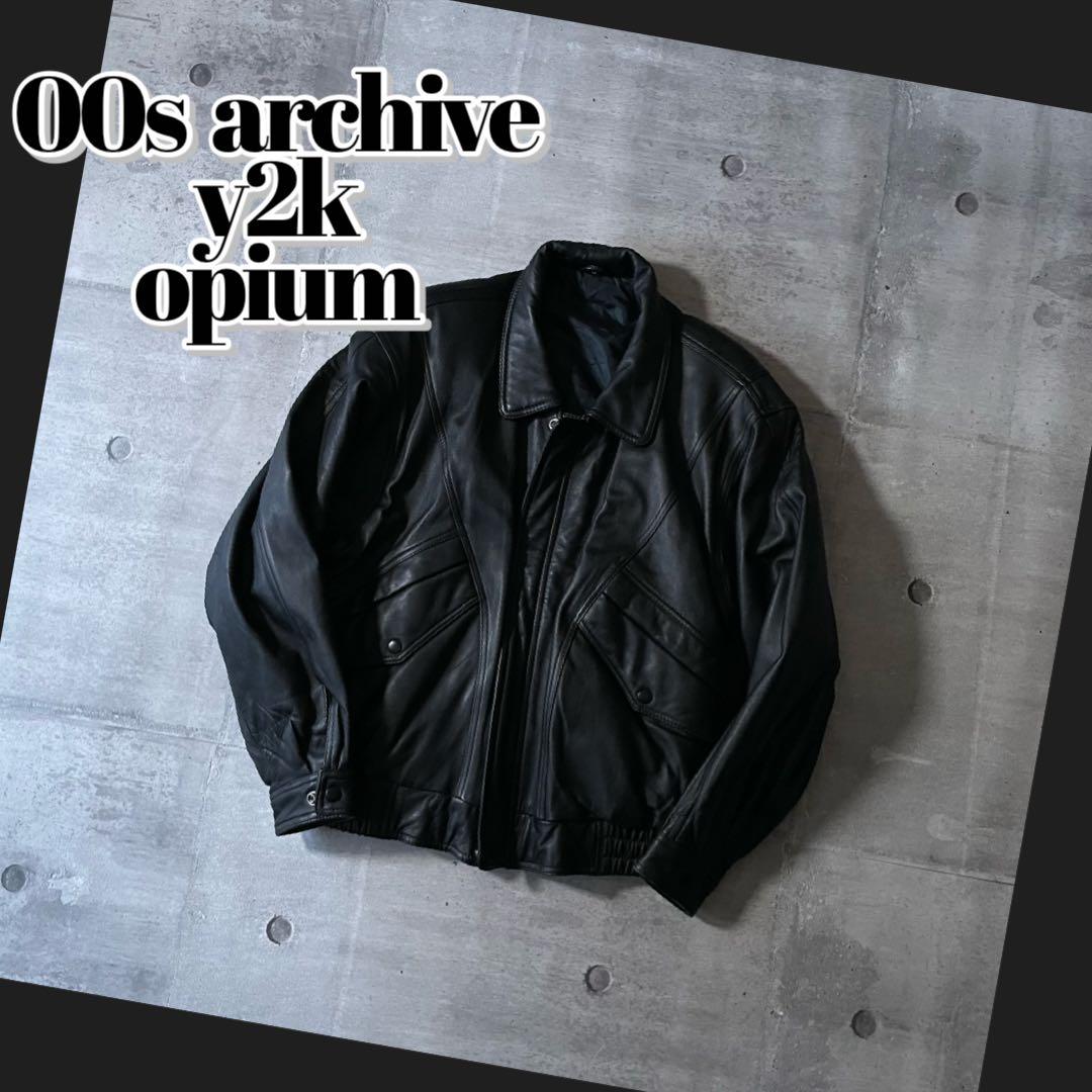 y2k opium レザー フライトジャケット 短丈 アーカイブ 玉森裕太着用