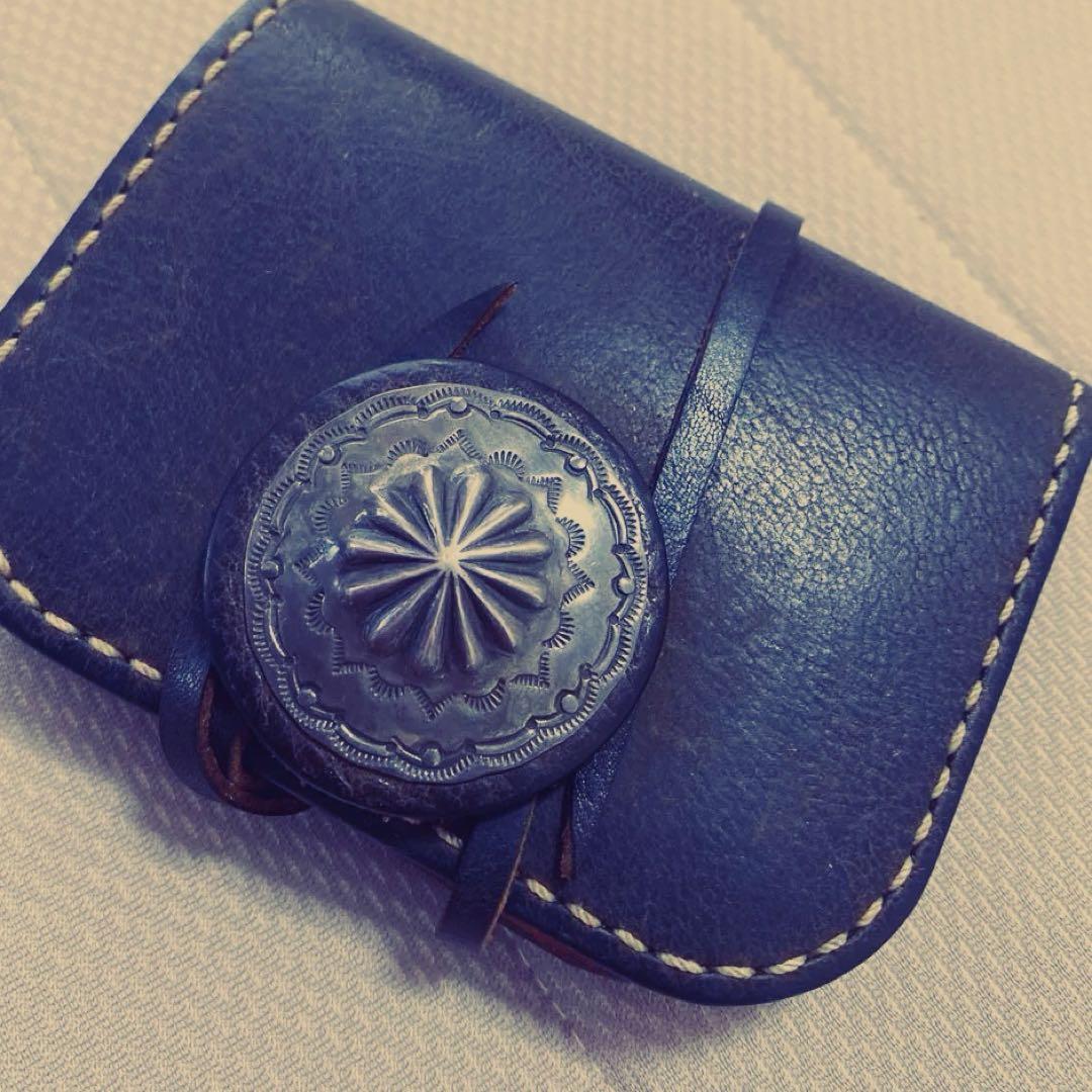 ラッキージョン オールレザー ウォレット ダークグリーン 二つ折り財布