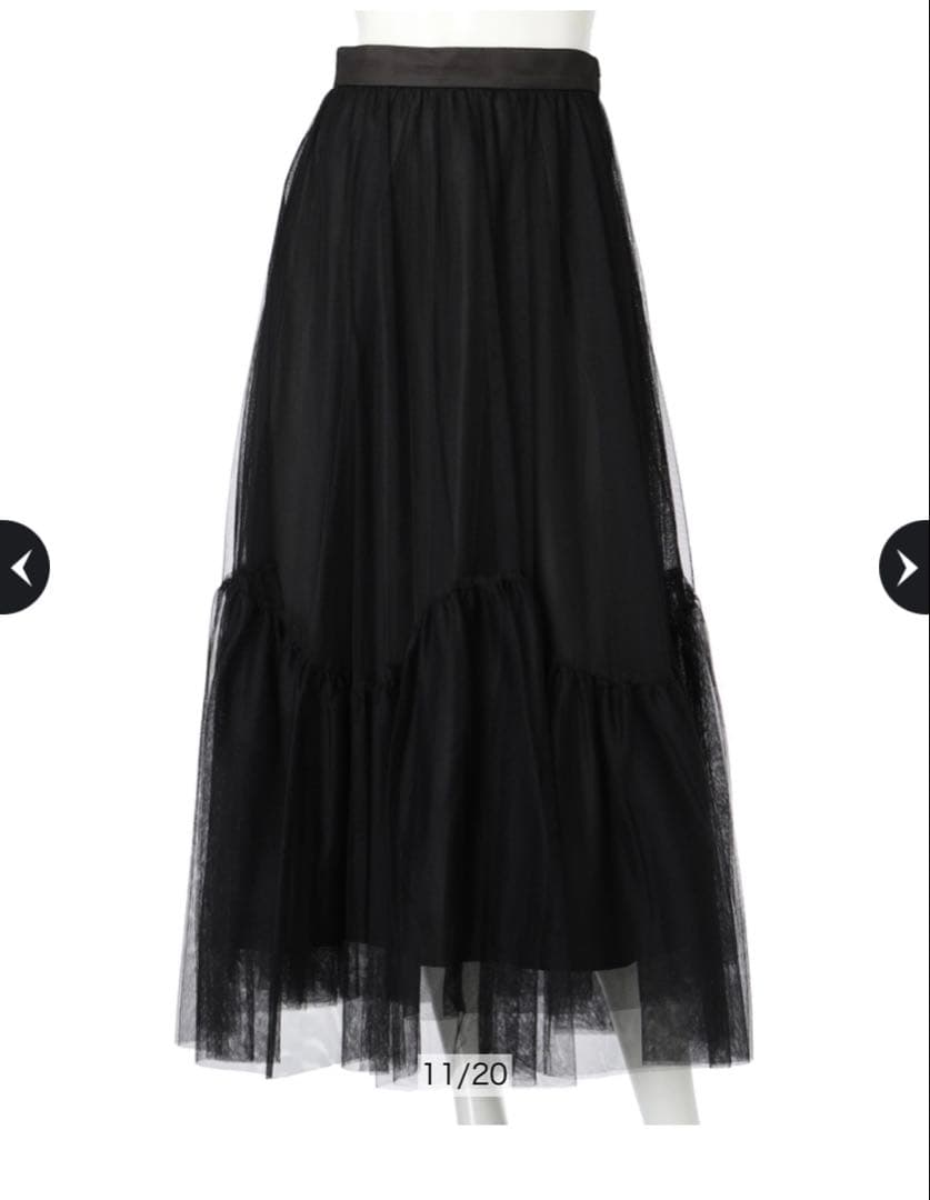 Apuweiser-riche ウェーブ切替チュールスカート