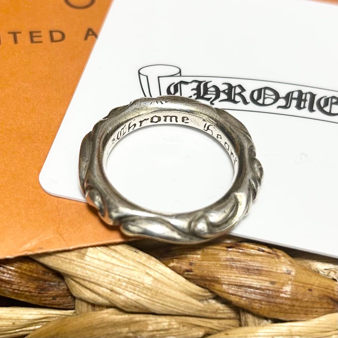 Chrome Hearts スクロールバンド　シルバーリング　19号