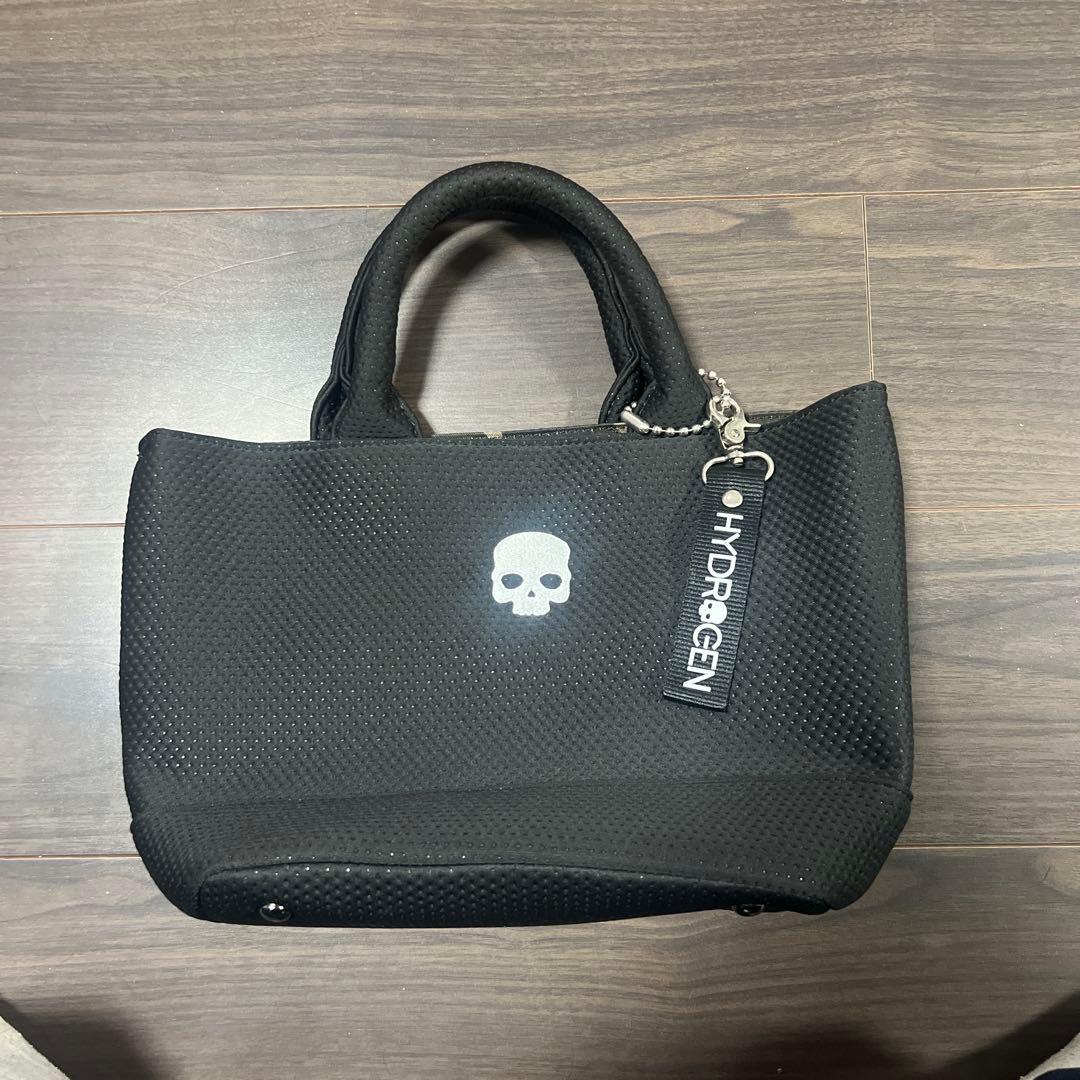 HYDROGEN ブラック トートバッグ スカルロゴ ハイドロゲン HYDROGEN 国内正規品 2023秋冬新作 メンズ レディース